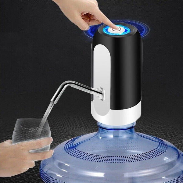 Electric Water Bottle Pump Dispenser Drinking USB Button Black White Drinking AU