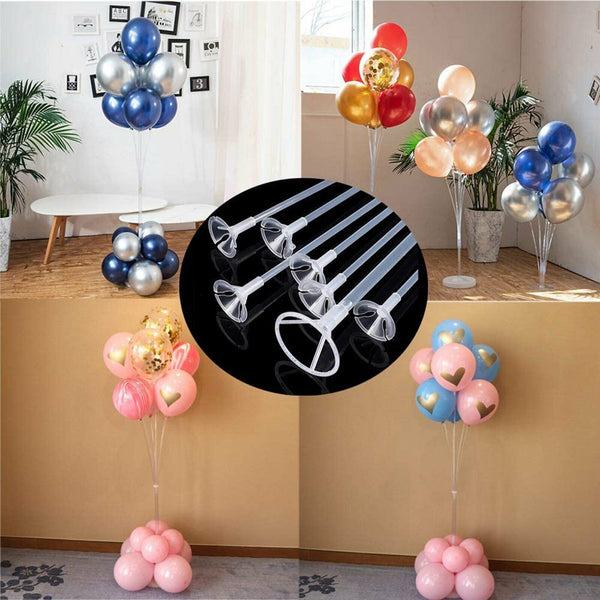 3/6/12 Set 70 cm Balloon Column Set Upright Base Stand Holder Wedding Party Deco - Lets Party