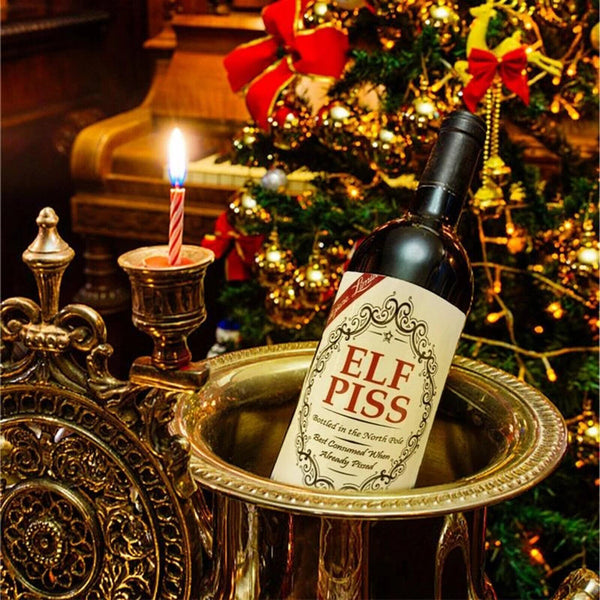 Christmas Funny Bottle Labels Novelty Funny Joke Happily Wine Bottle Label