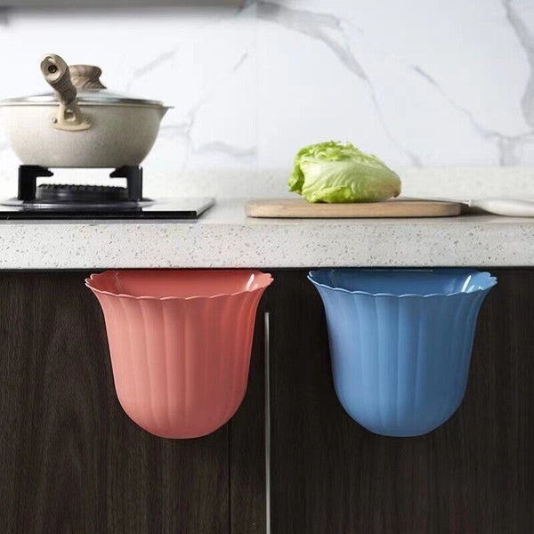 4PCS Hanging Folding Kitchen Trash Can, Mini Trash Can For Kitchen Cabinet Door - Lets Party