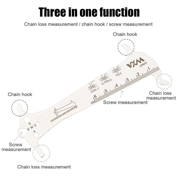 3In1 Bike Chain Wear Indicator Chain Checker Ruler Portable Caliper Cycling AU