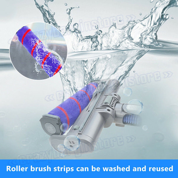 Cordless Vacuum Cleaner Floor Brush Fluffy Roller Head For Dyson V7 V8 V10 V11 - Lets Party