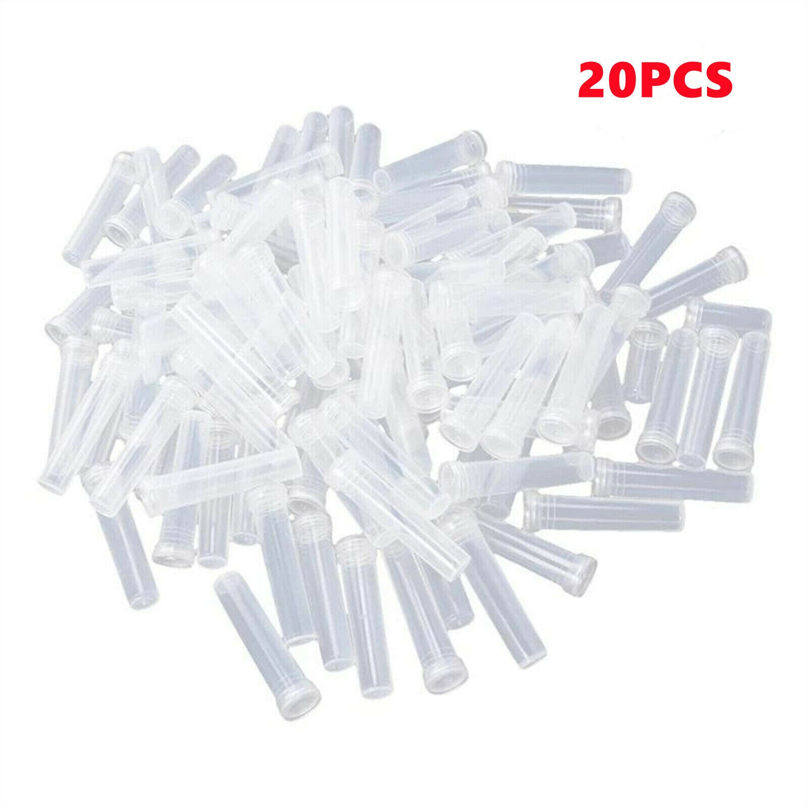 Up 200Pcs Plant Flower Tubes Plastic Nutrition Water Tube Vials Cap Decor 7CM AU