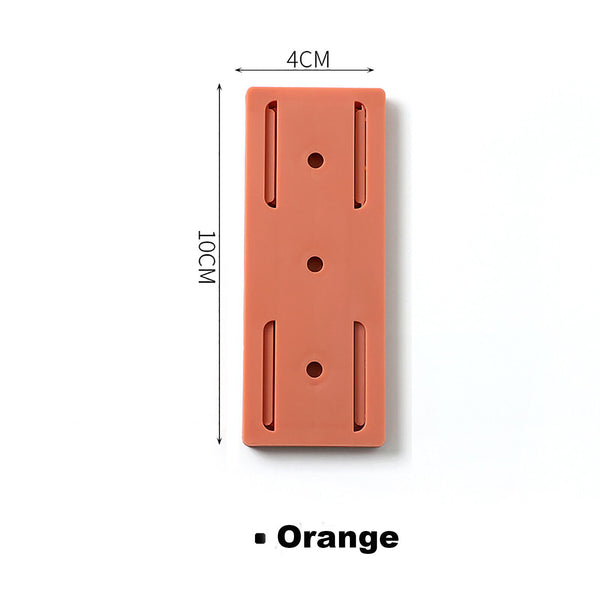 2x Socket Holder Plug Fixer Wall-Mounted Power Strip Holders Sticker Punch-free