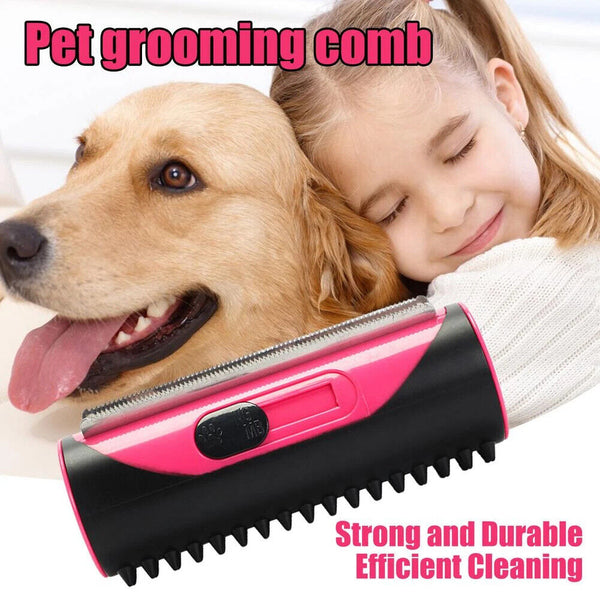 3in1 Deshedding Tool Dog Cat Horse Pet Grooming Brush Comb Hair Removal Bristle