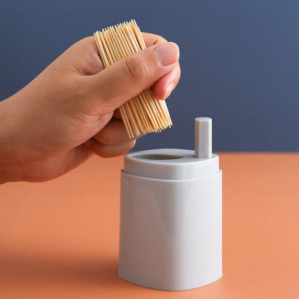 2x Automatic Pop-up Toothpick Box Holder Container Portable Toothpick Dispenser