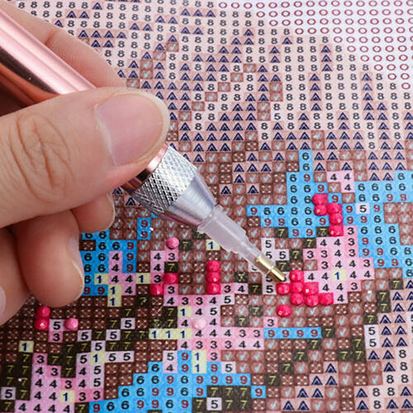 5PCS 5D Diamond Painting Pen Diamond Painting Tool LED Light Point Drill Pen AU