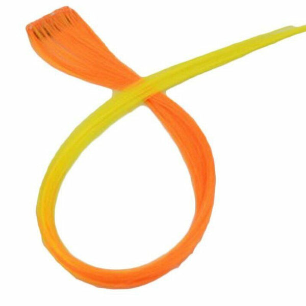 Clip On In Hair Extension Long Hair Coloured Synthetic Crochet Party Highlights