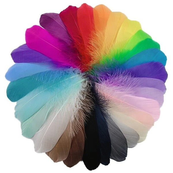 100pcs Goose feathers 6-12cm 11 Color Choice Millinery DIY Wedding Craft