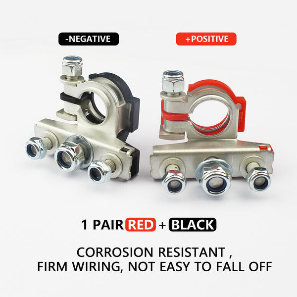 Positive Negative Heavy Duty Battery Terminals Connector Clamp Car Van CaravanAU