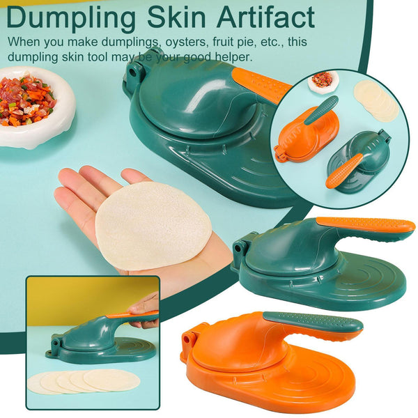 2PCS Manual Dumpling Skin Mold Kitchen Lazy Jiaozi Maker Dough Press Maker Tool - Lets Party