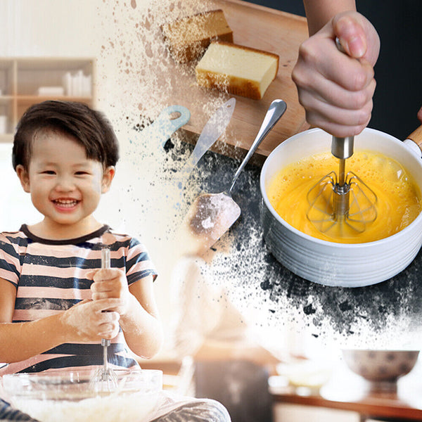 Stainless Steel Whisk Mixer Balloon AZ Tool Semi-automatic Egg Milk Beater
