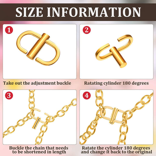 10Pcs Metal Buckle Clip Bag Belt Shoulder Strap Chain Adjustable Shorten Hook AU