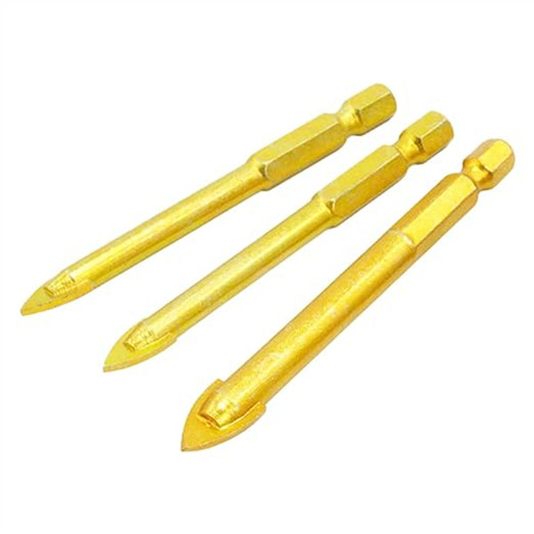 10Pcs Titanium Glass Boor Tungsten Carbide Spear Hoofd Boren 6mm Glass marmer AU