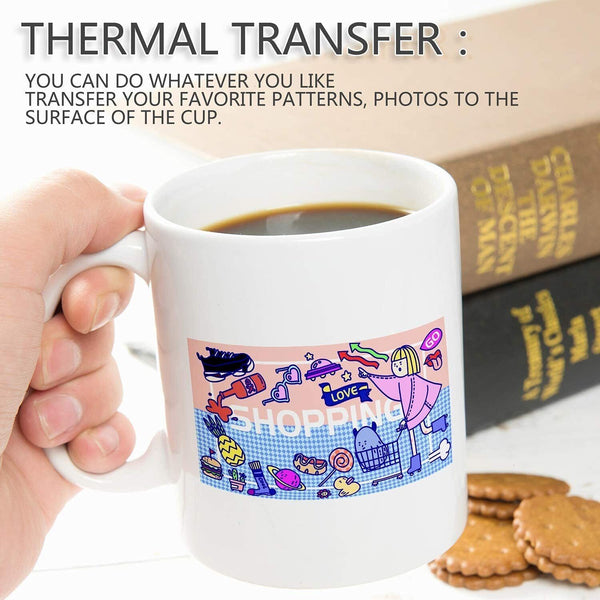 48x WHITE MUGS 11oz heat press sublimation ink -with gift box, dish washer safe