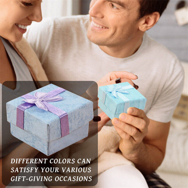 48PCS Cardboard Earring Ring Necklace Square Gift Box Display Jewelry Case Boxes