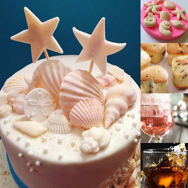Sea Beach Nautical Animals Mermaid Silicone Fondant & Chocolate Mould Mold