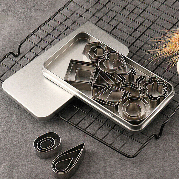 30X Polymer Clay Cutter Stainless Steel Geometry Pottery Tool Cutting Mould DIY