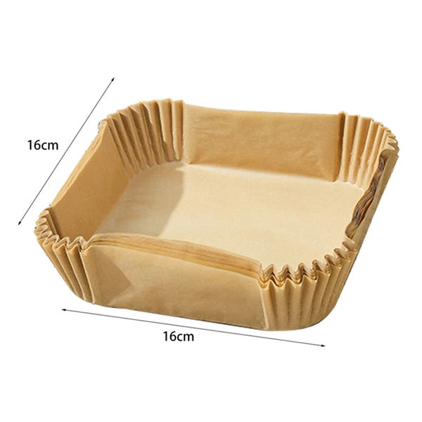 50/100x Disposable Liner Pan Parchment Oil Non-Stick Air Fryer Paper Baking Oven