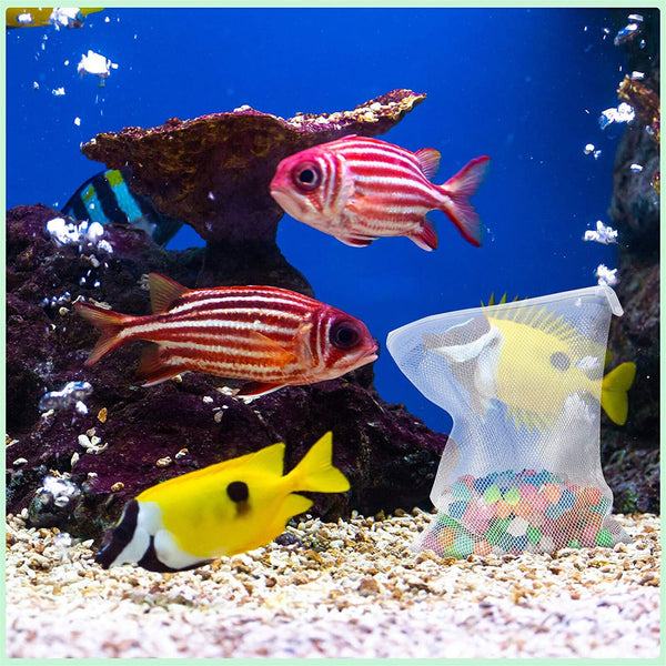 Aquarium Filter Bags Fish Tank Ball Media Mesh Bag Storage with Zipper