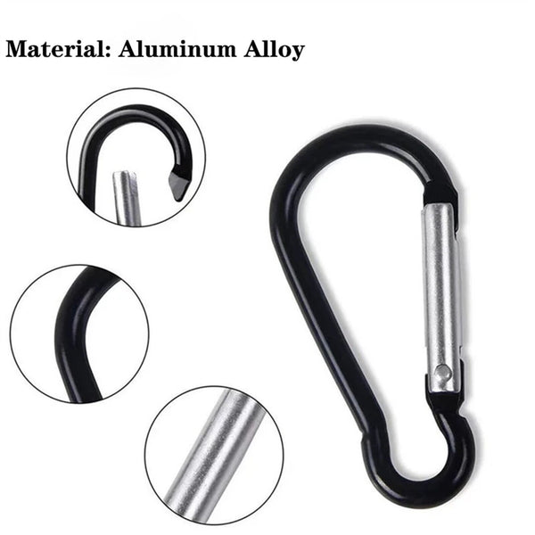 20Pcs Aluminum Alloy Carabiner Clip Clasp Hook Keyring Camping Carabina AU STOCK