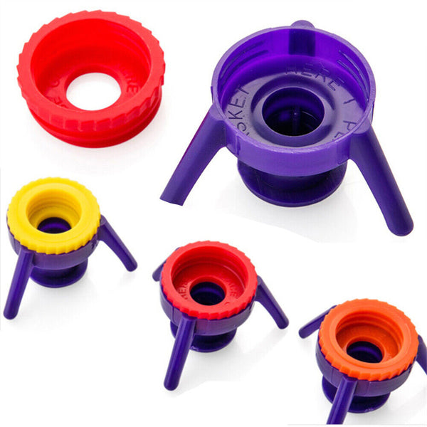 Toss It Bottle Cap Stand Kit Plastic Bottle Holder Shampoo Leakproof Cover