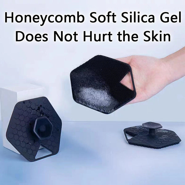 Silicone Body Scrubber Shower Exfoliating Scrub Sponge Bath Washing Massage Tool