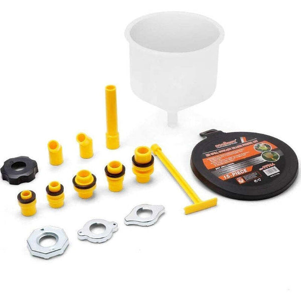 19Pc Spill Proof Radiator Coolant Refilling Funnel Kit Car W/t Universal Adaptor