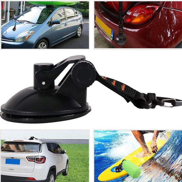 Suction Cup Anchor Securing Hook Tie Down Camping Tarp as Car Side Awning