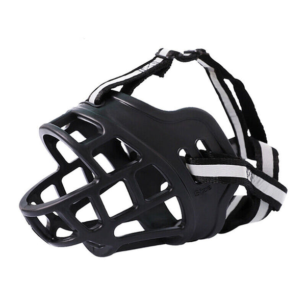 6 Sizes Adjustable Pet Dog No Bite Silicone Basket Muzzle Cage Mouth Mesh Cover