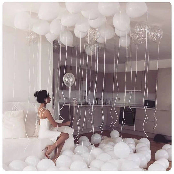 200pcs 12cm White Mini Latex Balloons Birthday Party Wedding Decoration Balloon