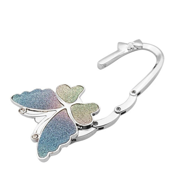 Floral Round Foldable Table Hook Bag Handbag Hanger Holder Tote Purse Metal AU