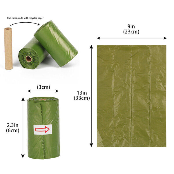 10 Roll Dog Poop Bags Thick Strong Earth-Friendly Degradable Pet Poo Clean Bag