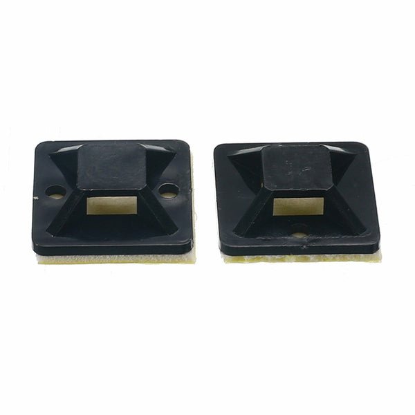 Self Adhesive Cable Wire Zip Tie Mounts Base Clamps Clip Black 20*20MM