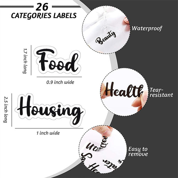 1PC A6 PU Leather Notebook Binder Budget Planner Organizer Cover Cash Pockets