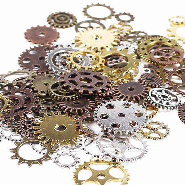 Assorted Gears Steampunk Cogs Gear Pendants Clock Wheels Mix DIY Craf A