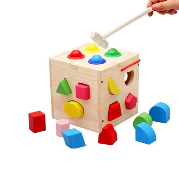 1-50X Wooden Mini Hammer Mallet Kids Flat Head Toy Carving DIY Ornaments Toy AU