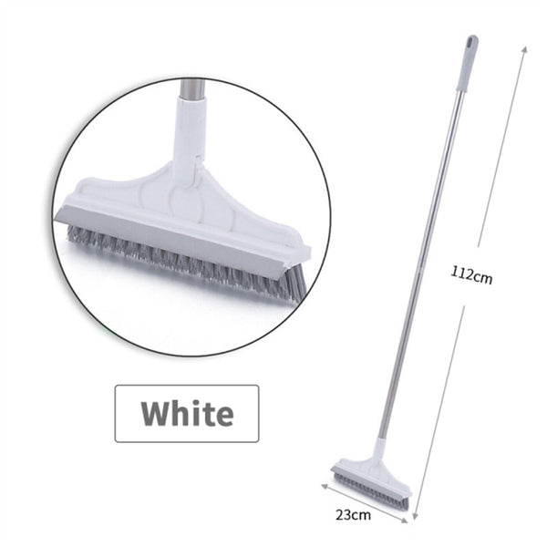 2 in 1 Floor Brush Scrub Brush with Long Handle Bathroom Wiper W/ 120 Degree #T - Lets Party