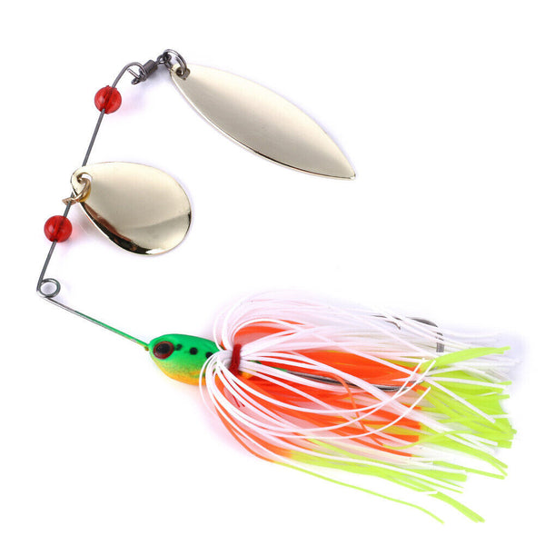 5PCS 16.3g Spinnerbaits Bait Rubber Skirt Buzzbaits Spoon Blade Fishing Lures