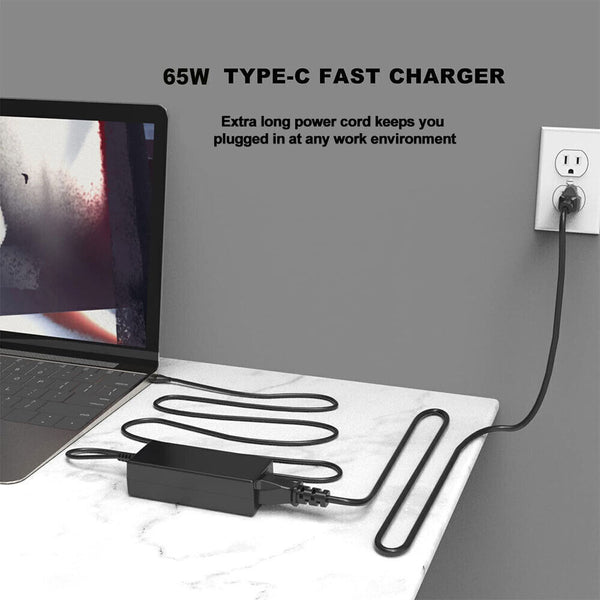 USB-C Type-C Adapter Laptop Charger Power 65W For Lenovo ThinkPad Acer Dell HP - Lets Party