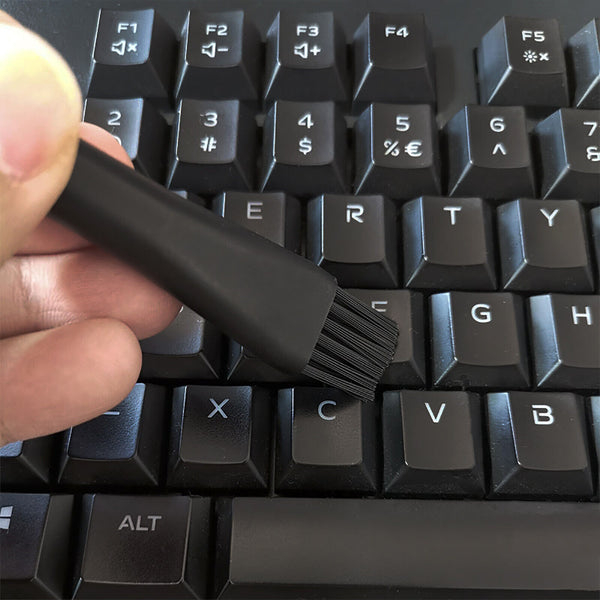 6X Anti-Static Keyboard Cleaning Kit Black Plastic Laptop PC Dust Cleaner Brush