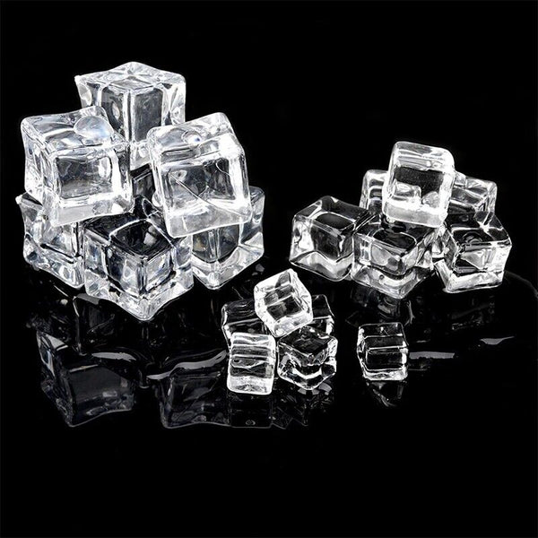 Fake Acrylic Ice Cube Artificial Wedding Party Photography Display Clear