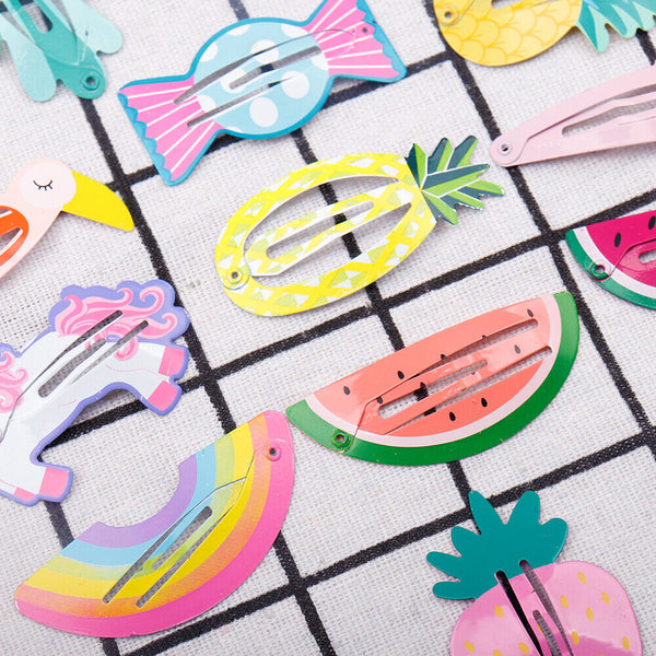 12pcs Girls Hair Clips Hairpin Kids Cute Pin Children Pretty Hairclip Child Girl - Lets Party