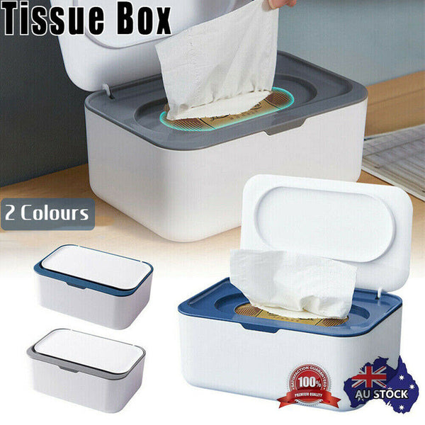 2PCS Wipes Dispenser Box Wet Baby Wipes Holder Tissue Storage Case With Lid NEW