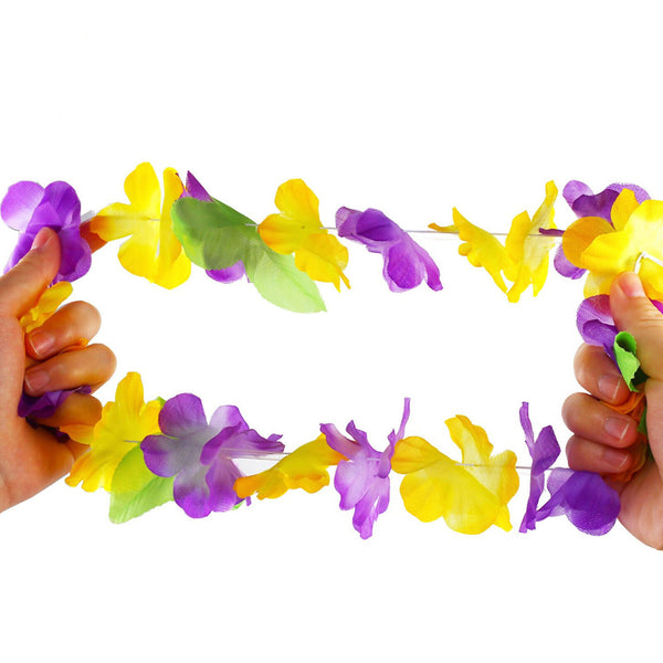 6X Summer Essentials Hawaiian Hawaiian Leaf Flower Head Rings Decorate Brand AU