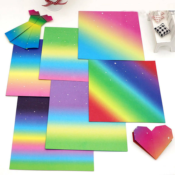 60 Sheets Japanes Origami Square Paper Craft Folding 15cm Rainbow Mix 6 Colour
