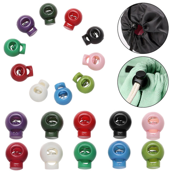 50PCS Paracord Cord Lock Clamp 2 Hole Toggle Clip Stopper Toggle Accessories AU