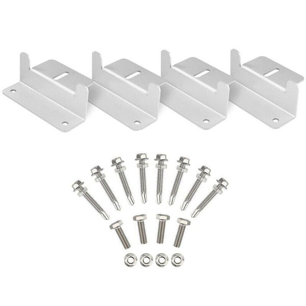 4~8 PCS Solar Panel Mounting Z Bracket Set For Flat Roof Wall Mount Kit Aluminum