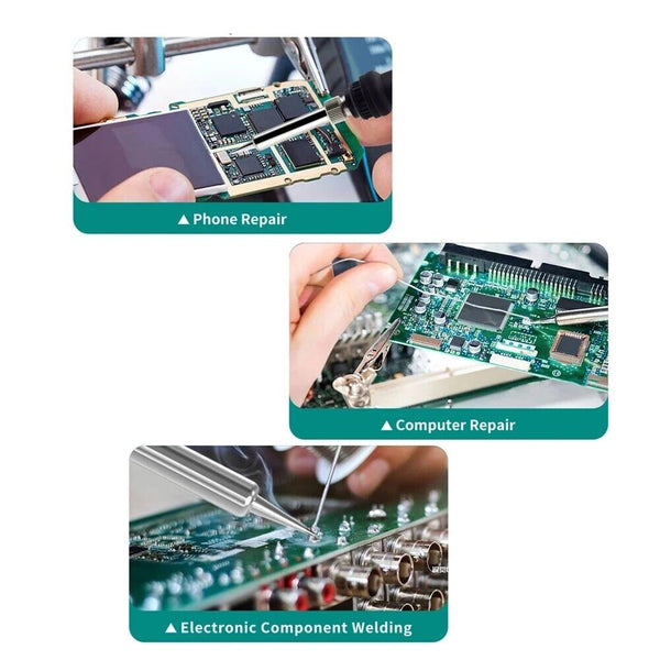 10Pcs Soldering Iron Tips Solder Rework Lead Standard Size Accessories Parts AU