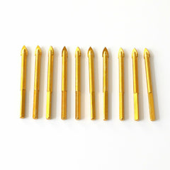 100pcs 6mm Titanium Ceramic Tile Glass Drill Bit Tungsten Carbide Spear Head AU